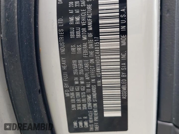2012 Subaru Tribeca Touring с VIN 4S4WX9HDXC4401517, выставлен на аукционе Copart как лот 53485885 с пробегом 157 832 миль миль и Списание • Salvage title. История ставок и продаж доступна на DreamBid. Изображение 13.