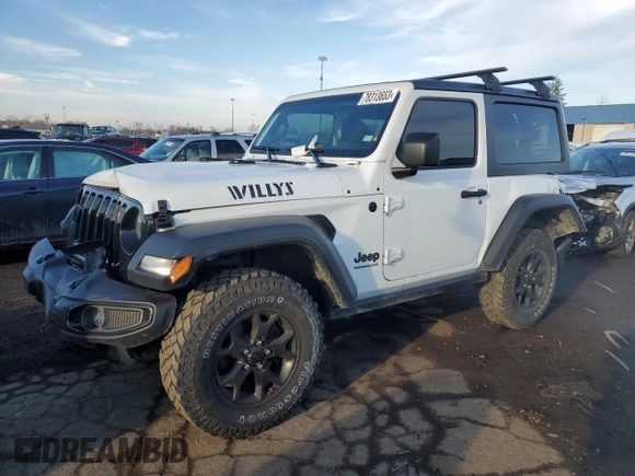 2021 Jeep Wrangler Sport S with VIN 1C4GJXAN4MW627446, listed as a Copart auction lot 78313653 with 42,536 mi miles and Salvage Title. Bid and sale history available at DreamBid. Image 1.