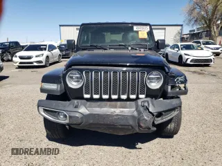 2020 Jeep Wrangler Unlimited Sahara with VIN 1C4HJXEGXLW209908, listed as a Copart auction lot 49409625 with 73,352 mi miles and Salvage title. Bid and sale history available at DreamBid. Image 5.