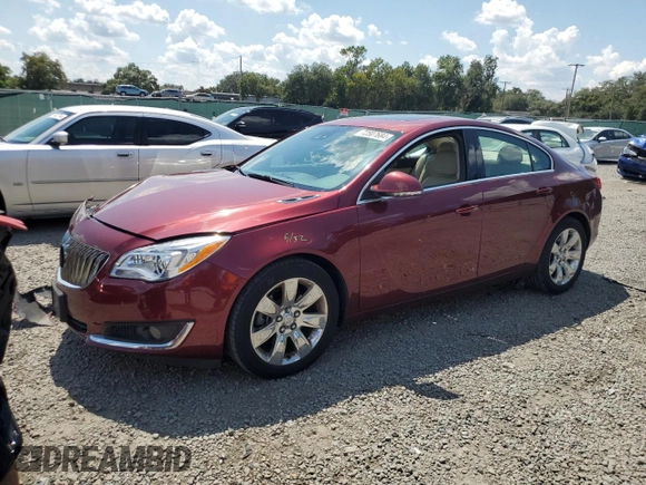 2017 Buick Regal Premium II with VIN 2G4GR5GX0H9147226, listed as a Copart auction lot 72507684 with 51,215 mi miles and Salvage Title. Bid and sale history available at carsss.com. Image 1.