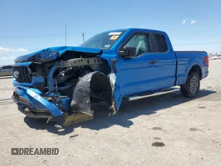 2021 Ford F-150 XL with VIN 1FTEX1EP8MFC94005, listed as a Copart auction lot 57518465 with 32,149 mi miles and Salvage title. Bid and sale history available at DreamBid. Image 1.