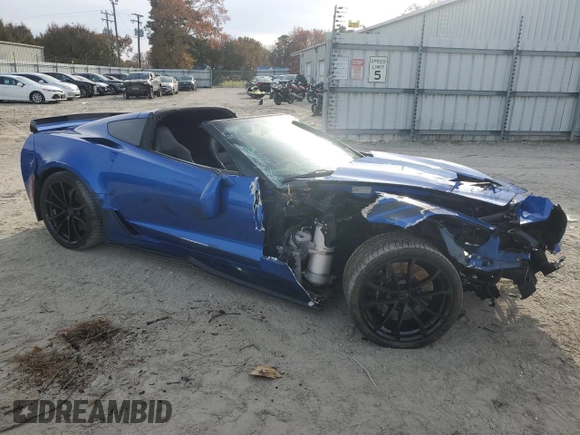 2019 Chevrolet Corvette Grand Sport 1LT with VIN 1G1YW2D73K5114299, listed as a Copart auction lot 82214464 with 56,131 mi miles and Salvage title. Bid and sale history available at DreamBid. Image 4.