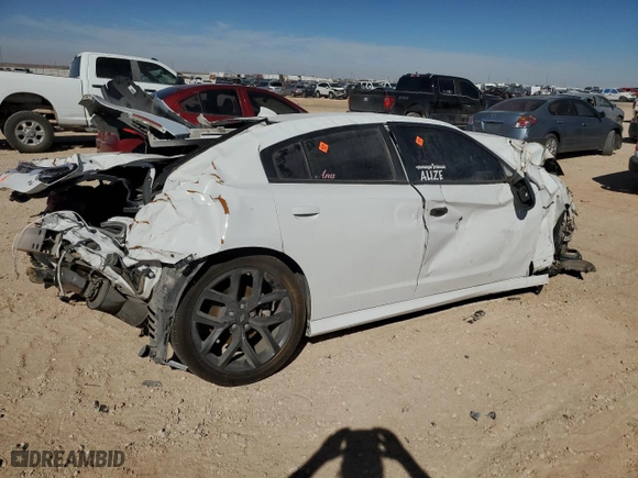 2022 Dodge Charger R/T with VIN 2C3CDXCT6NH256134, listed as a Copart auction lot 43549895 with 0 mi miles and Salvage Title. Bid and sale history available at carsss.com. Image 3.