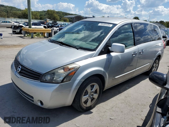 2007 Nissan Quest S with VIN 5N1BV28U07N125179, listed as a Copart auction lot 70495494 with 228,328 mi miles and Clean Title. Bid and sale history available at carsss.com. Image 1.