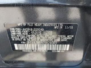 2016 Subaru WRX STI with VIN JF1VA2M65G9824049, listed as a IAAI auction lot 42517527 with 117,883 mi miles and . Bid and sale history available at DreamBid. Image 9.