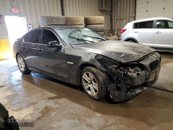 2012 BMW 5 Series 528i with VIN WBAXG5C5XCDX02268, listed as a Copart auction lot 44972375 with 144,114 mi miles and Salvage Title. Bid and sale history available at carsss.com. Image 4.