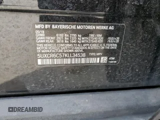 2019 BMW X5 xDrive40i with VIN 5UXCR6C57KLL34538, listed as a Copart auction lot 50252445 with 108,588 mi miles and Salvage Title. Bid and sale history available at carsss.com. Image 14.