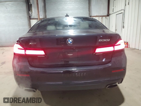 2023 BMW 5 Series 530i xDrive with VIN WBA13BJ00PWY22937, listed as a Copart auction lot 46817105 with 21,054 mi miles and Clean Title. Bid and sale history available at DreamBid. Image 6.