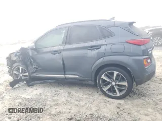 2021 Hyundai Kona Ultimate with VIN KM8K53A57MU606301, listed as a Copart auction lot 85510014 with 46,014 mi miles and Salvage Title. Bid and sale history available at carsss.com. Image 2.