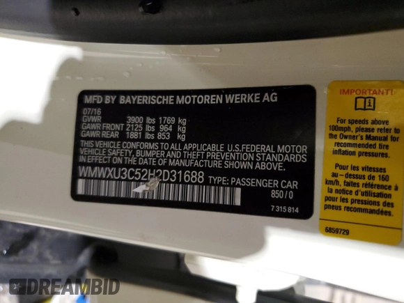 2017 MINI Hardtop 4 Door Cooper S z VIN WMWXU3C52H2D31688, wystawiony jako Copart lot #85785404 z przebiegiem 69 849 mil mil oraz Szkoda całkowita • Salvage title. Historia ofert i sprzedaży dostępna na DreamBid. Obrazek 16.