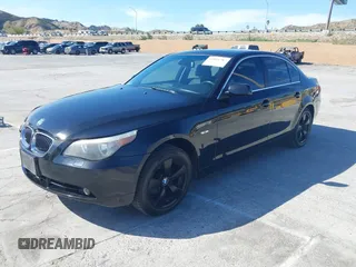 2007 BMW 5 Series 525i with VIN WBANE53557CY06269, listed as a IAAI auction lot 41841784 with 145,076 mi miles and . Bid and sale history available at carsss.com. Image 2.