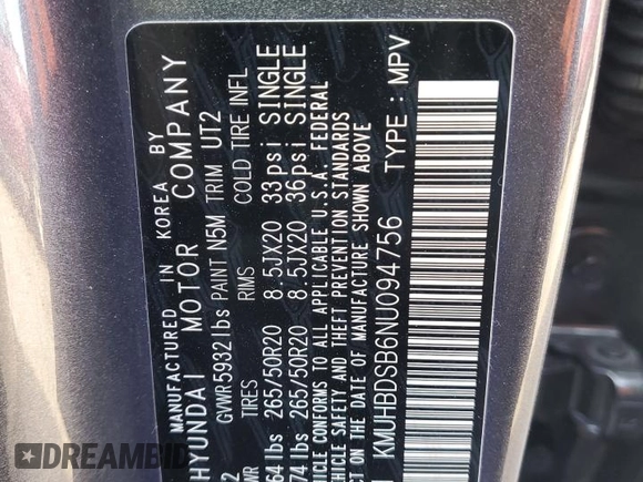 2022 Genesis GV80 z VIN KMUHBDSB6NU094756, wystawiony jako Copart lot #86864624 z przebiegiem 23 345 mil mil oraz Szkoda całkowita • Salvage title. Historia ofert i sprzedaży dostępna na DreamBid. Obrazek 16.