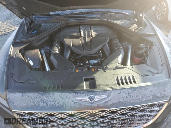 2025 Genesis GV80 Prestige with VIN KMUHEESC7SU212962, listed as a Copart auction lot 83525284 with 121 mi miles and Salvage Title. Bid and sale history available at DreamBid. Image 12.