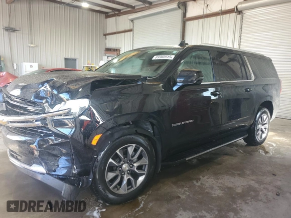 2023 Chevrolet Suburban LT with VIN 1GNSCCKD1PR341700, listed as a Copart auction lot 89360915 with 39,761 mi miles and Salvage title. Bid and sale history available at DreamBid. Image 1.