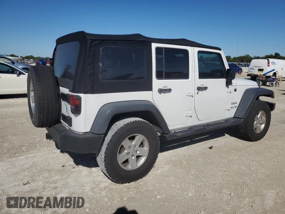 2018 Jeep Wrangler JK Unlimited Sport S with VIN 1C4BJWDG1JL863471, listed as a Copart auction lot 80712944 with 81,657 mi miles and Salvage Title. Bid and sale history available at carsss.com. Image 3.