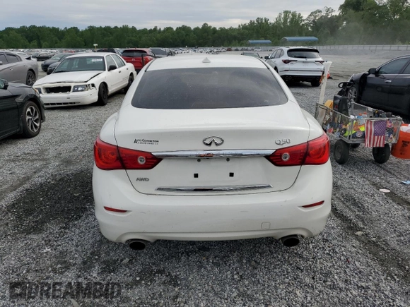 2014 Infiniti Q50 Premium с VIN JN1BV7ARXEM697759, выставлен на аукционе Copart как лот 55996815 с пробегом 129 642 миль миль и Списание • Salvage title. История ставок и продаж доступна на DreamBid. Изображение 6.