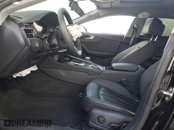 2023 Audi A5 Sportback Premium Plus with VIN WAUCBCF51PA022991, listed as a Copart auction lot 64301034 with 0 mi miles and Salvage Title. Bid and sale history available at carsss.com. Image 7.