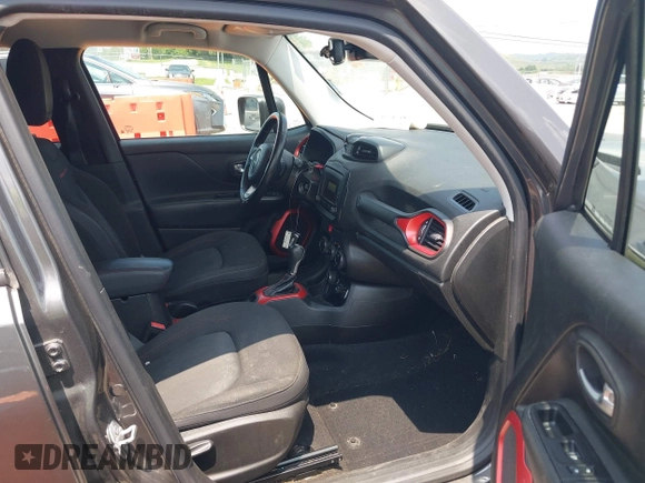 2017 Jeep Renegade Trailhawk with VIN ZACCJBCB7HPG42238, listed as a IAAI auction lot 42562113 with 105,045 mi miles and . Bid and sale history available at DreamBid. Image 5.