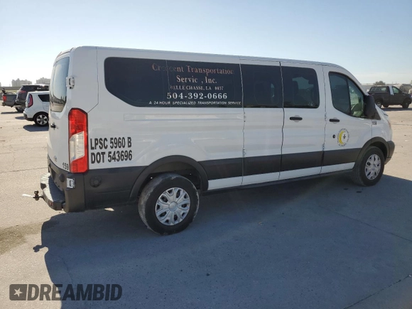 2019 Ford Transit Passenger XL with VIN 1FBZX2ZM5KKB53893, listed as a Copart auction lot 76697814 with 202,429 mi miles and Salvage title. Bid and sale history available at DreamBid. Image 3.