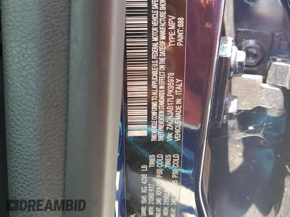 2020 Jeep Renegade Altitude with VIN ZACNJAB17LPK95978, listed as a Copart auction lot 57432225 with 35,690 mi miles and Salvage title. Bid and sale history available at DreamBid. Image 14.