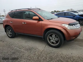 2005 Nissan Murano S with VIN JN8AZ08W25W417518, listed as a Copart auction lot 80737524 with 143,459 mi miles and Salvage Title. Bid and sale history available at carsss.com. Image 4.