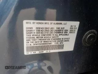 2019 Honda Pilot EX-L z VIN 5FNYF6H59KB025861, wystawiony jako Copart lot #60927455 z przebiegiem 110 089 mil mil oraz Szkoda całkowita • Salvage title. Historia ofert i sprzedaży dostępna na DreamBid. Obrazek 13.