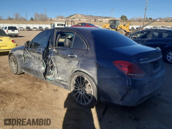 2017 Mercedes-Benz C 43 AMG with VIN 55SWF6EB9HU187322, listed as a Copart auction lot 44614605 with 92,898 mi miles and Salvage Title. Bid and sale history available at DreamBid. Image 2.