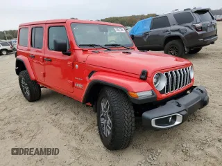 2024 Jeep Wrangler Sahara z VIN 1C4PJXEG1RW268303, wystawiony jako Copart lot #82641364 z przebiegiem 211 mil mil oraz Szkoda całkowita • Salvage title. Historia ofert i sprzedaży dostępna na DreamBid. Obrazek 4.