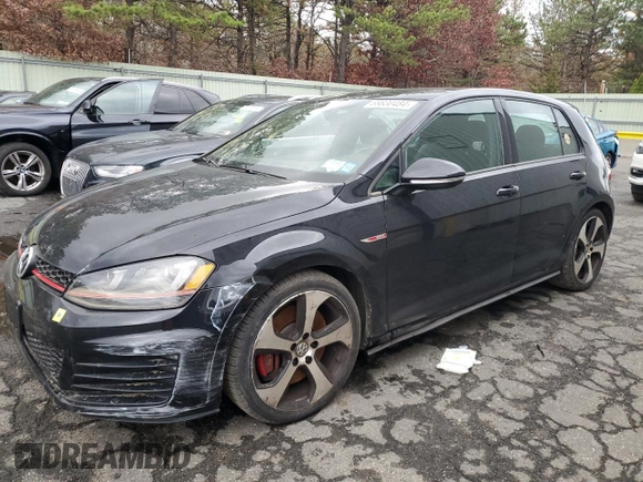 2017 Volkswagen Golf GTI Autobahn with VIN 3VW547AU6HM015631, listed as a Copart auction lot 69830484 with 0 mi miles and Salvage Title. Bid and sale history available at carsss.com. Image 1.