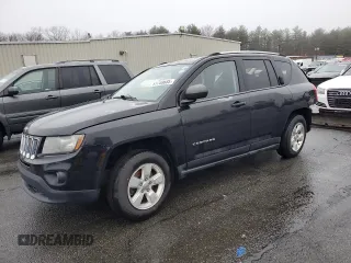 2014 Jeep Compass Sport with VIN 1C4NJCBA0ED552043, listed as a Copart auction lot 51749685 with 0 mi miles and Salvage Title. Bid and sale history available at carsss.com. Image 1.