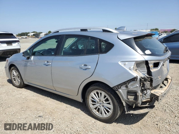 2017 Subaru Impreza Premium with VIN 4S3GTAD65H3729132, listed as a Copart auction lot 54177255 with 95,941 mi miles and Salvage title. Bid and sale history available at DreamBid. Image 2.