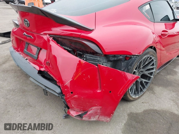 2023 Toyota Supra 3.0 with VIN WZ1DB0G04PW058168, listed as a IAAI auction lot 42383816 with 22,135 mi miles and . Bid and sale history available at DreamBid. Image 17.