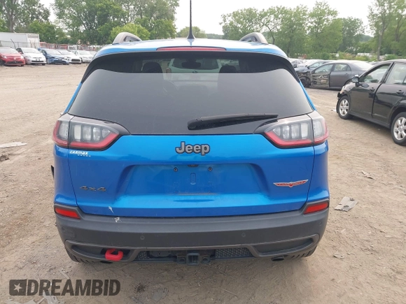 2019 Jeep Cherokee Trailhawk Elite with VIN 1C4PJMBN9KD258508, listed as a IAAI auction lot 42389006 with 106,480 mi miles and . Bid and sale history available at DreamBid. Image 16.