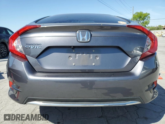 2019 Honda Civic LX with VIN 19XFC2F68KE003117, listed as a Copart auction lot 53500705 with 46,397 mi miles and Salvage Title. Bid and sale history available at DreamBid. Image 6.