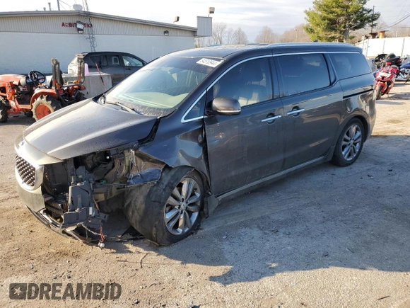 2018 Kia Sedona SX-L with VIN KNDME5C16J6394039, listed as a Copart auction lot 84510944 with 127,694 mi miles and Salvage Title. Bid and sale history available at carsss.com. Image 1.