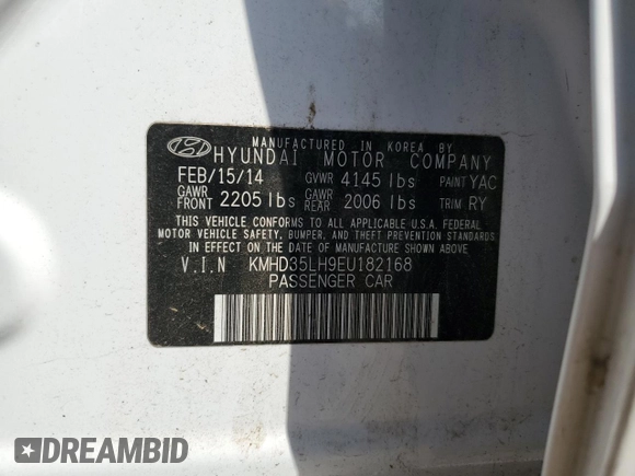 2014 Hyundai Elantra GT with VIN KMHD35LH9EU182168, listed as a Copart auction lot 69486924 with 101,193 mi miles and Salvage Title. Bid and sale history available at carsss.com. Image 13.