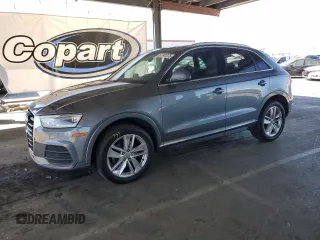 2016 Audi Q3 Premium Plus with VIN WA1EFCFSXGR005124, listed as a Copart auction lot 61741275 with 160,352 mi miles and Salvage title. Bid and sale history available at DreamBid. Image 1.