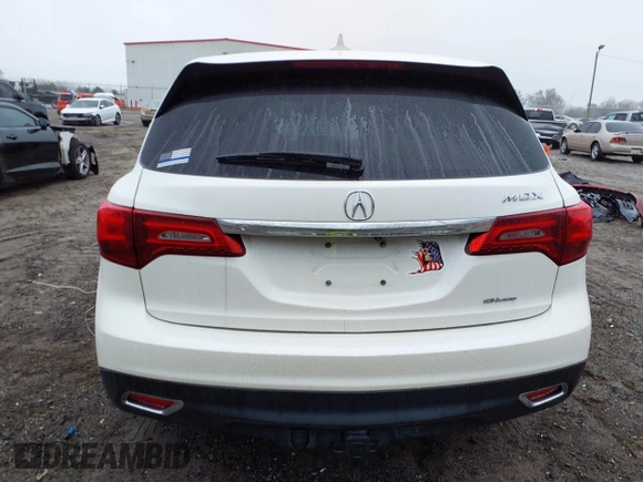 2016 Acura MDX w/Tech with VIN 5FRYD3H49GB008253, listed as a IAAI auction lot 41564115 with 127,500 mi miles. Bid and sale history available at carsss.com. Image 16.