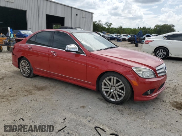 2009 Mercedes-Benz C 300 Sport with VIN WDDGF81X39F225004, listed as a Copart auction lot 60512695 with 116,907 mi miles and Salvage title. Bid and sale history available at DreamBid. Image 4.