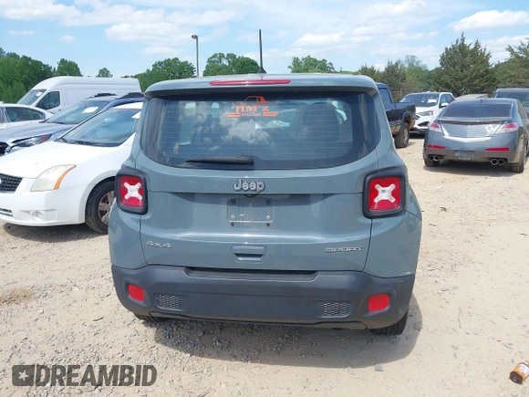 2018 Jeep Renegade Sport with VIN ZACCJBAB1JPJ57230, listed as a IAAI auction lot 42083023 with 87,355 mi miles and . Bid and sale history available at DreamBid. Image 16.