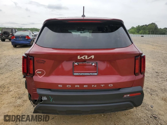 2022 Kia Sorento LX with VIN 5XYRGDLC0NG098996, listed as a Copart auction lot 53841315 with 51,379 mi miles and Salvage title. Bid and sale history available at DreamBid. Image 6.