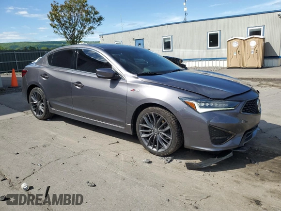2019 Acura ILX Premium with VIN 19UDE2F88KA006980, listed as a Copart auction lot 57601465 with 60,271 mi miles and Salvage title. Bid and sale history available at DreamBid. Image 4.