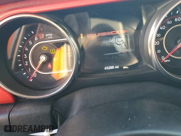 2020 Jeep Wrangler Unlimited Rubicon with VIN 1C4HJXFG6LW309146, listed as a Copart auction lot 88423285 with 65,288 mi miles and Salvage title. Bid and sale history available at DreamBid. Image 9.