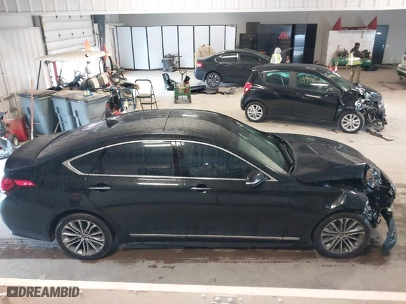 2015 Hyundai Genesis 3.8L with VIN KMHGN4JE1FU012186, listed as a IAAI auction lot 41753637 with 91,241 mi miles. Bid and sale history available at carsss.com. Image 13.