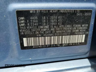 2011 Subaru Legacy Premium with VIN 4S3BMBC6XB3249612, listed as a Copart auction lot 62955025 with 128,039 mi miles and Salvage title. Bid and sale history available at DreamBid. Image 12.