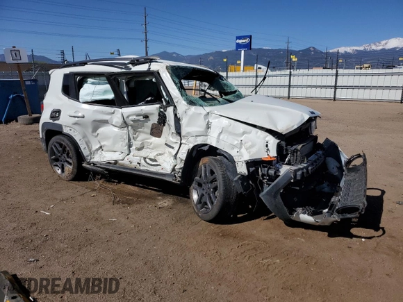 2021 Jeep Renegade 80th Anniversary with VIN ZACNJDBB3MPM38405, listed as a Copart auction lot 57066995 with Not provided miles and Salvage title. Bid and sale history available at DreamBid. Image 4.