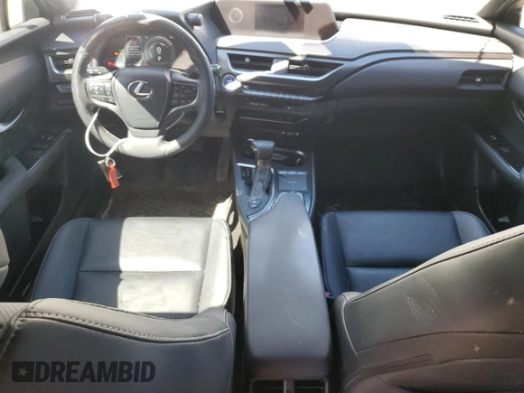 2021 Lexus UX 250h with VIN JTHP9JBH6M2039598, listed as a Copart auction lot 53758085 with 66,383 mi miles and Salvage title. Bid and sale history available at DreamBid. Image 8.