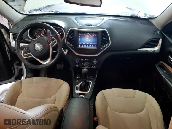 2017 Jeep Cherokee Latitude with VIN 1C4PJMCS7HW555326, listed as a Copart auction lot 87687345 with 89,717 mi miles and Salvage title. Bid and sale history available at DreamBid. Image 10.