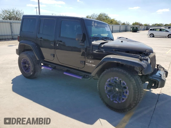 2018 Jeep Wrangler JK Unlimited Sahara with VIN 1C4BJWEGXJL936304, listed as a Copart auction lot 74072544 with 95,333 mi miles and Salvage Title. Bid and sale history available at carsss.com. Image 4.