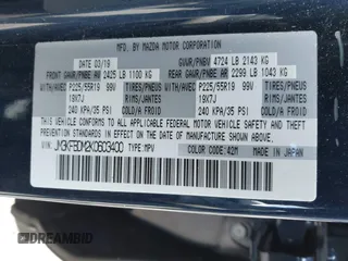 2019 Mazda CX-5 Grand Touring with VIN JM3KFBDM2K0603400, listed as a IAAI auction lot 42051135 with 59,448 mi miles and . Bid and sale history available at DreamBid. Image 9.